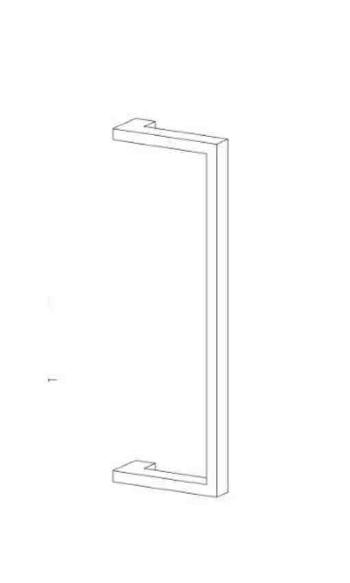 [TIR411220] Tirant de porte DK 02 20/40 - aluminium thermolaqué RAL - pièce - standard - entraxe 400 mm