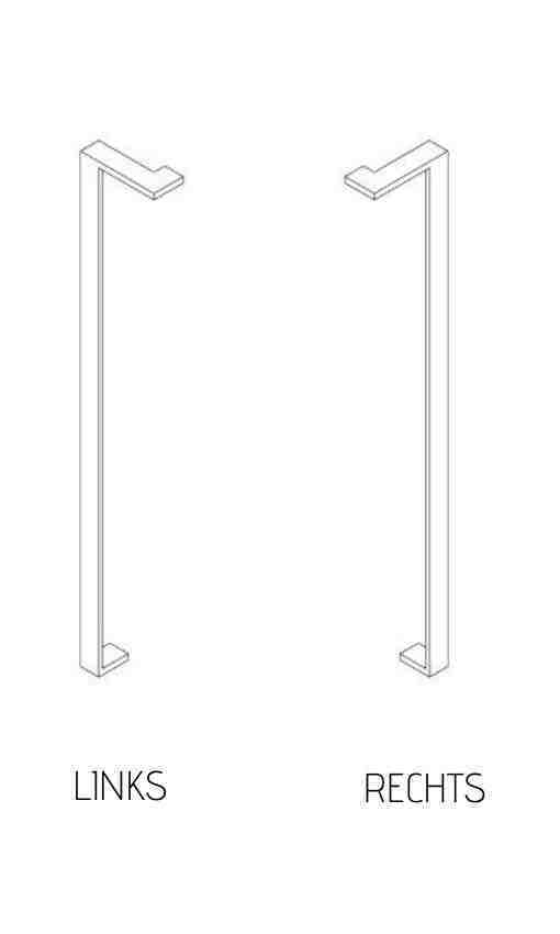 [TIR411245.LI] Tirant de porte DK 07 50/20 - aluminium thermolaqué RAL - pièce - gauche (411245.LI)
