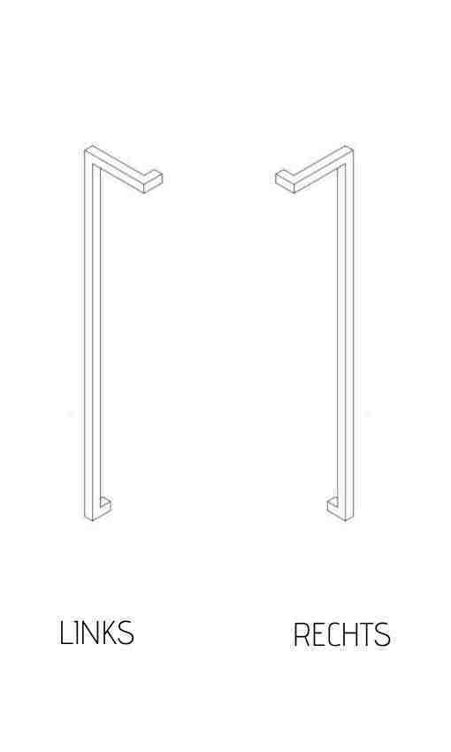 [TIR411252.LI] Tirant de porte DK 04 40/40 - aluminium thermolaqué RAL - pièce - gauche (411252.LI)