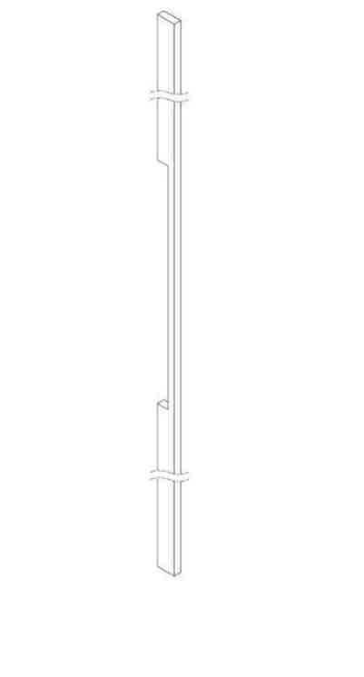 [TIR412010] Deurgreep PL 07 15/40 - aluminium gepoedercoat RAL - stuk (412010)