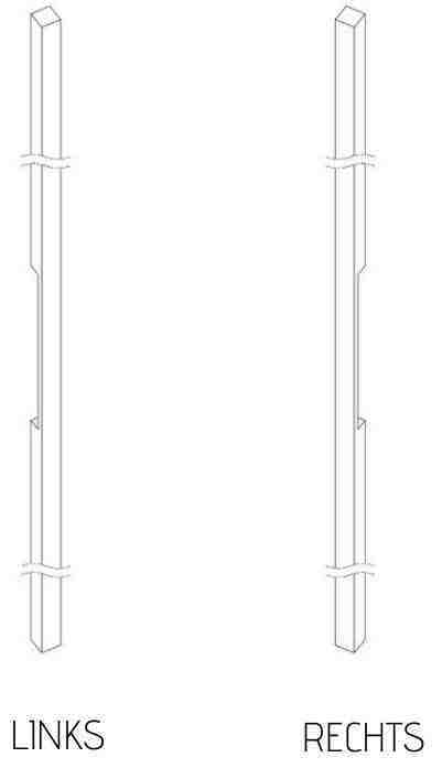 [TIR412055] Deurgreep BL 02 -30/30 - aluminium gepoedercoat RAL - stuk (412055)