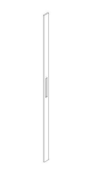 [TIR412100] Tirant de porte PL 03 15/80 - aluminium thermolaqué RAL - pièce (412100)