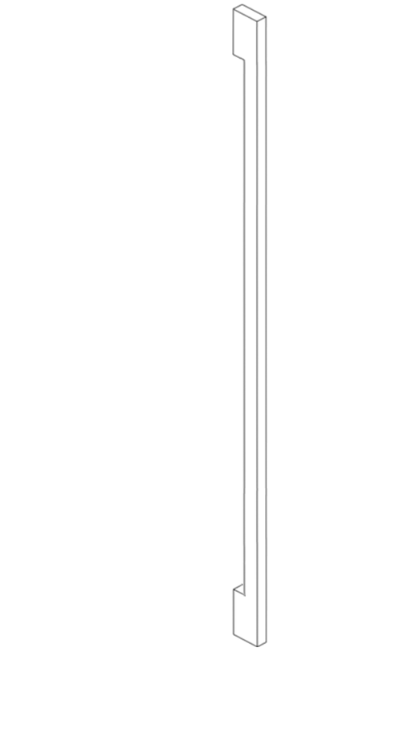 [TIR412137] Tirant de porte PL 12 20/80 - aluminium thermolaqué RAL - paire