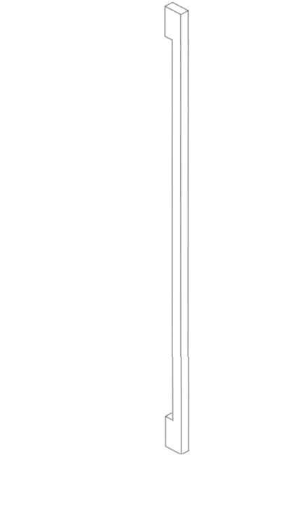[TIR412143] Tirant de porte PL 11 30/80 - aluminium thermolaqué RAL - paire