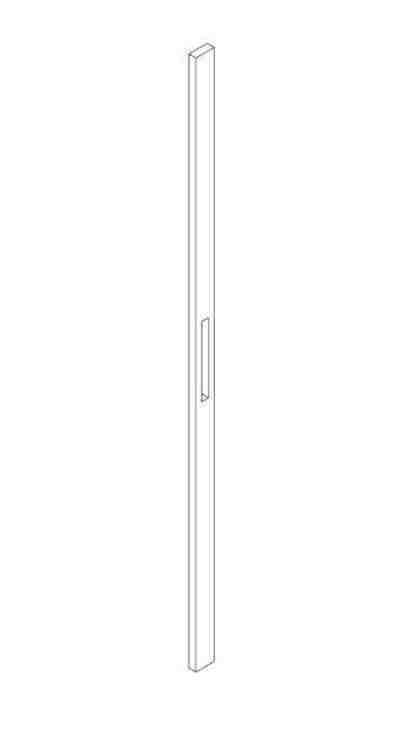 [TIR412600] Tirant de porte PL 01 30/80 - aluminium thermolaqué RAL - pièce