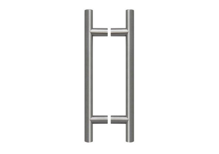 Deurgreep TT Ø19 - inox AISI 304 - paar - standaardmaat - asmaat 400 mm (lengte 600 mm)