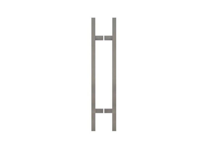 Tirant de porte TTK 25/25 - inox AISI 304 laqué RAL 9005 structuré - paire - standard - entraxe 200 mm (longueur 300 mm)
