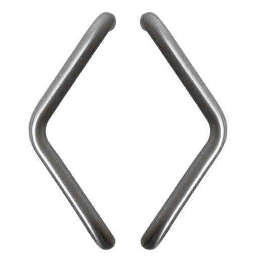 [TIR300307] Tirant de porte V Ø32 - inox AISI 316 brossé mat - paire - standard - entraxe 300 mm