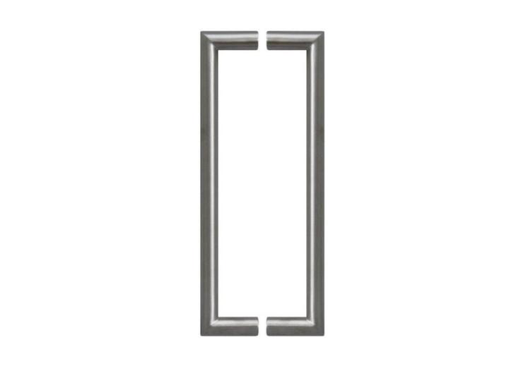[TIR302252] Tirant de porte U90° Ø32 - inox AISI 316 laqué RAL 9005 structuré - paire - standard - entraxe 300 mm